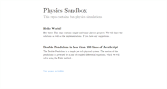 Desktop Screenshot of physicsandbox.com